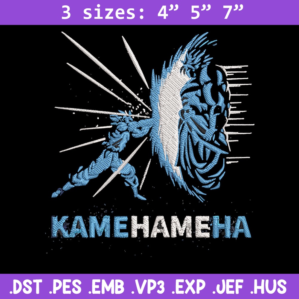 Kamehameha Embroidery Design, Dragonball Embroidery, Embroidery File, Anime Embroidery, Anime shirt, Digital download.jpg