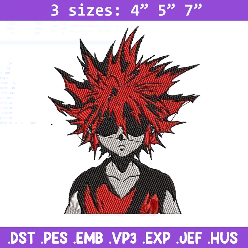 Killua Embroidery Design, Hunter x hunter Embroidery, Embroidery File, Anime Embroidery, Anime shirt, Digital download..jpg