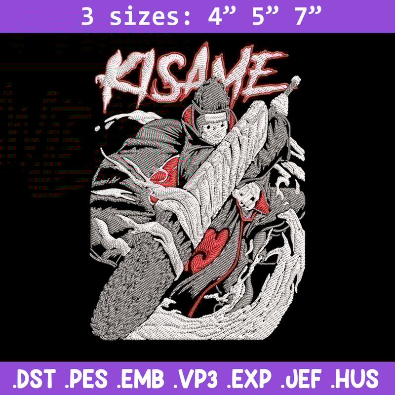 Kisame poster Embroidery Design, Naruto Embroidery,Embroidery File, Anime Embroidery, Anime shirt, Digital download.jpg