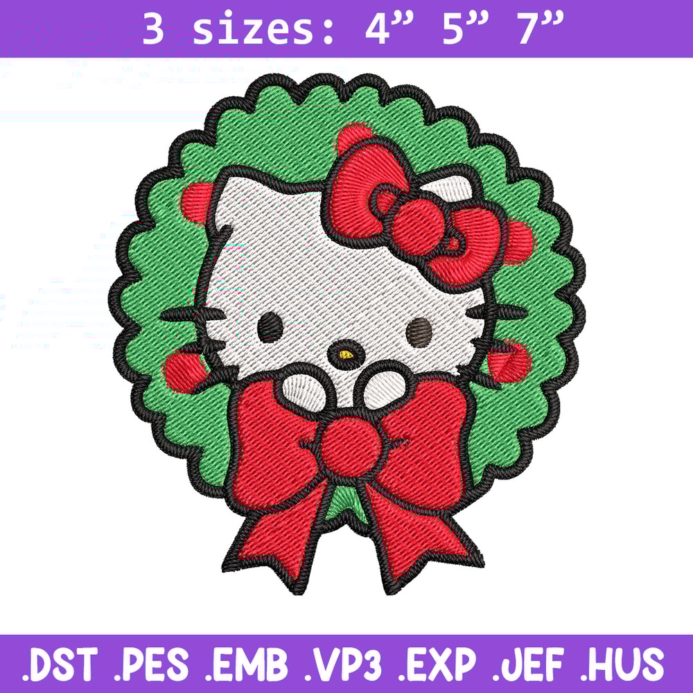 Kitty chrismas Embroidery Design, Kitty Embroidery, Embroidery File, Chrismas Embroidery, Anime shirt, Digital download..jpg