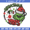 Christmas Vibes Grinch Embroidery design, Grinch Christmas Embroidery, Grinch design, Embroidery file, Digital download..jpg