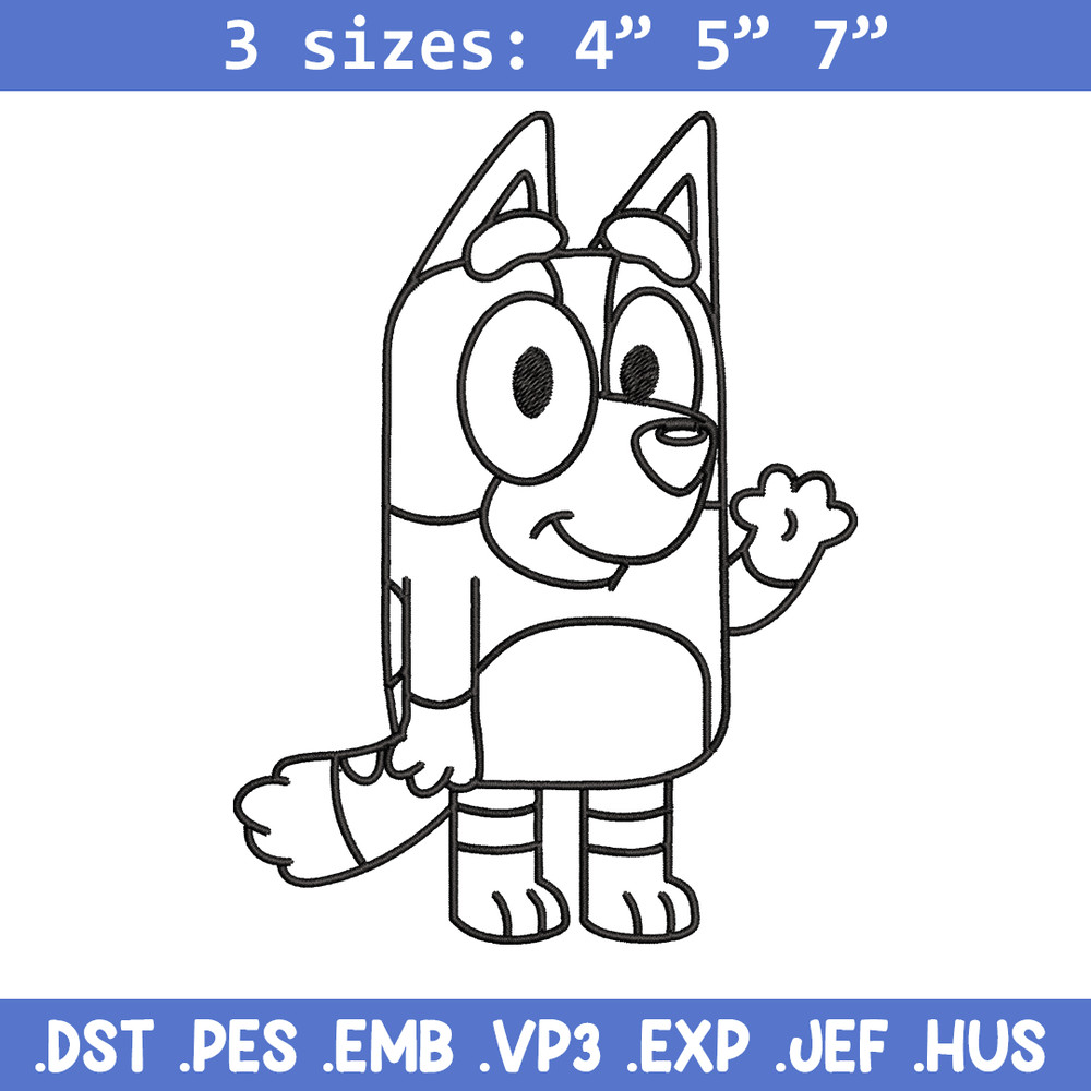Dad Bluey Coloring Pages Embroidery, Bluey Embroidery, Embroidery File, cartoon design, cartoon shirt, Digital download..jpg