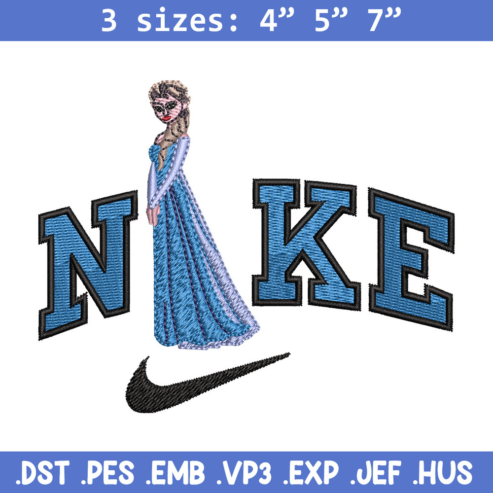 Elsa x nike Embroidery Design, Dinsey Embroidery, Brand Embroidery, Embroidery File, Logo shirt, Digital download.jpg