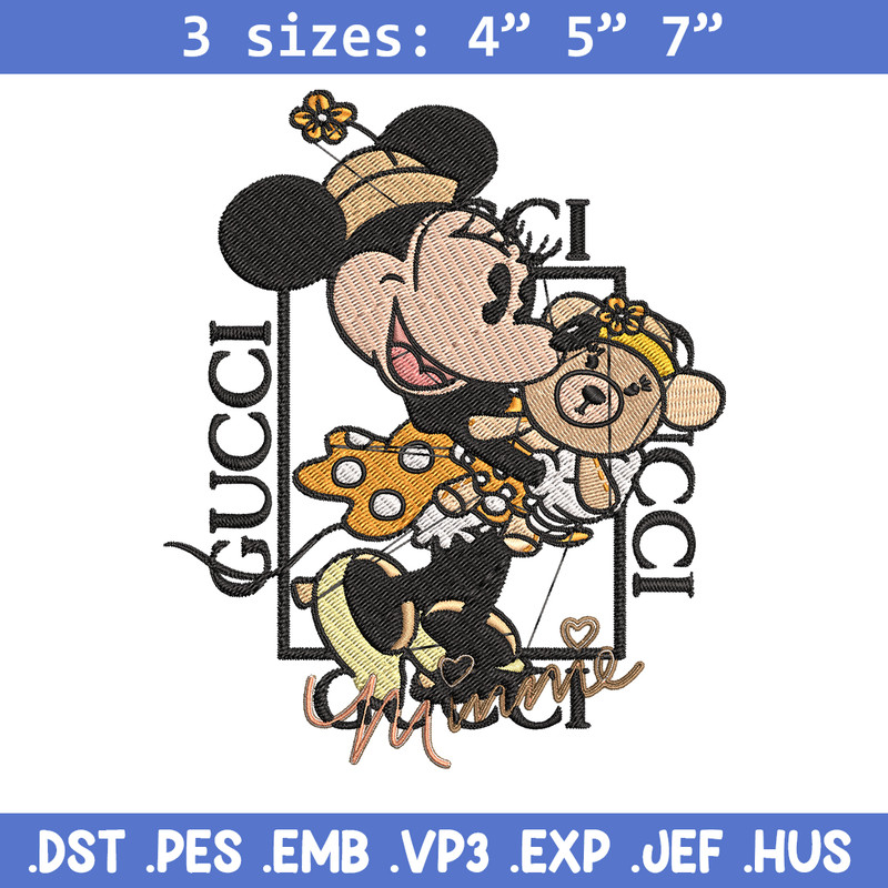 Gucci Minnie mouse Embroidery design, Gucci Embroidery, Disney design, Embroidery File, cartoon shirt, Instant download..jpg