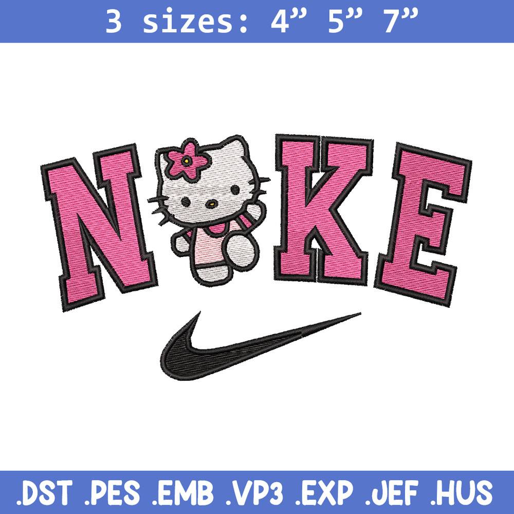 Hello Kitty Nike embroidery design, Hello Kitty embroidery, nike design, logo design, logo shirt, Digital download.jpg