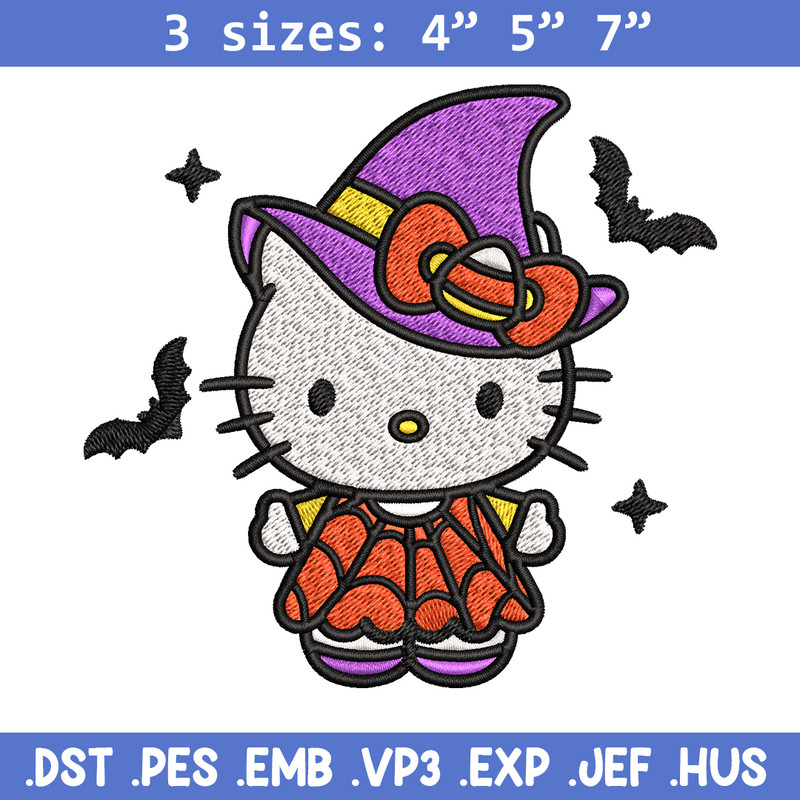 Hello kitty witch Embroidery design, Hello kitty Embroidery, cartoon design, Embroidery File, Digital download.jpg