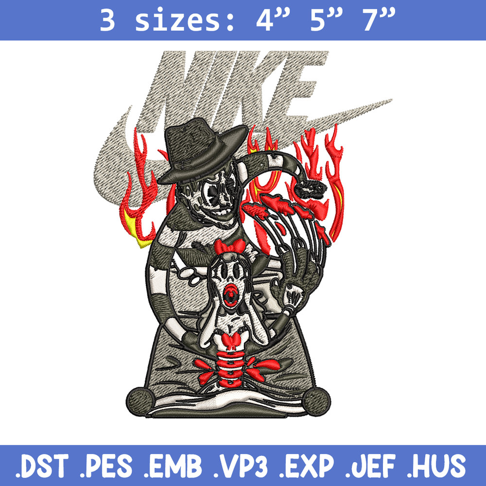 Horror cartoon Nike Embroidery design, cartoon Embroidery, Nike design, Embroidery file, logo shirt, Instant download..jpg