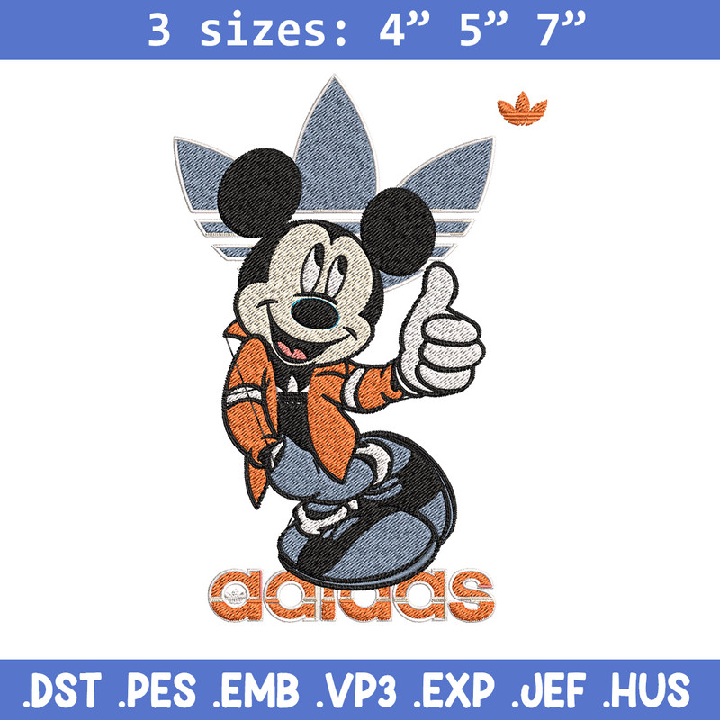 Mickey adidas Embroidery Design, Adidas Embroidery, Brand Embroidery, Embroidery File, Logo shirt, Digital download.jpg