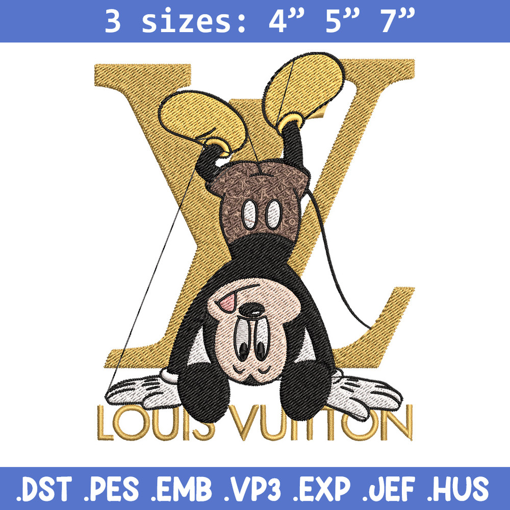 Mickey logo lv Embroidery Design, Lv Embroidery, Embroidery File, Disney Embroidery, Logo shirt, Digital download.jpg