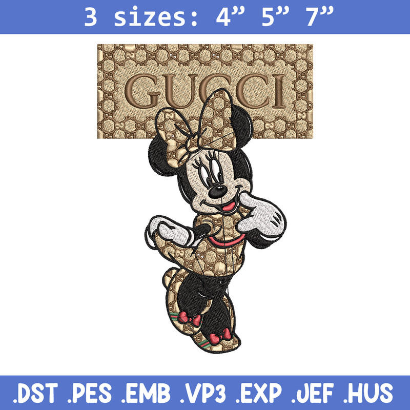 Minnie gucci Embroidery Design, Gucci Embroidery, Brand Embroidery, Logo shirt, Embroidery File, Digital download.jpg