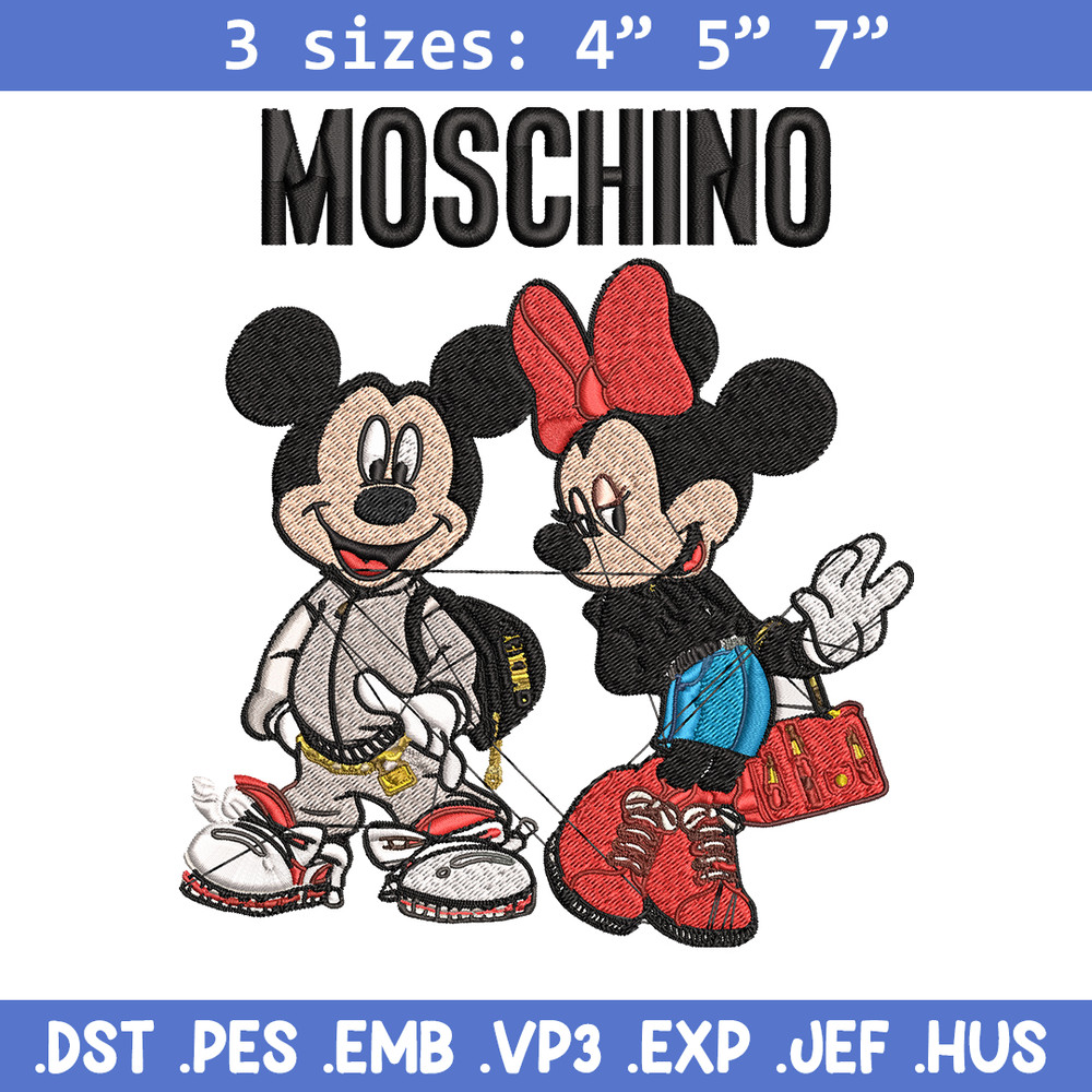 Moschino Mickey and Minnie mouse Embroidery design, Disney Embroidery, cartoon design, Embroidery File, Digital download.jpg
