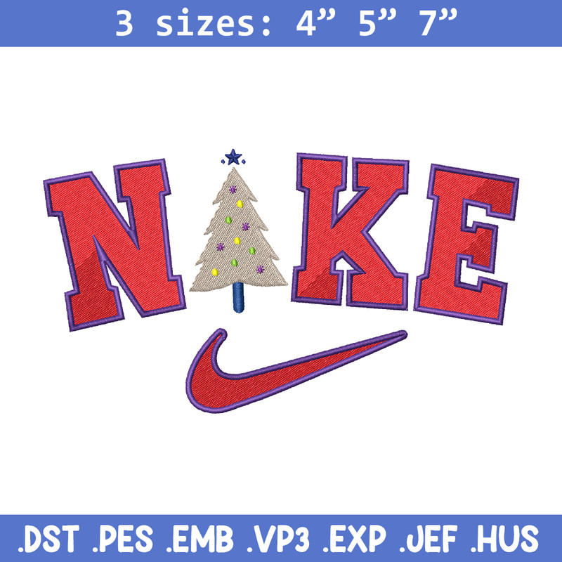 Nike christmas embroidery design, Logo embroidery, Nike design, Embroidery file, logo shirt, Instant download.jpg