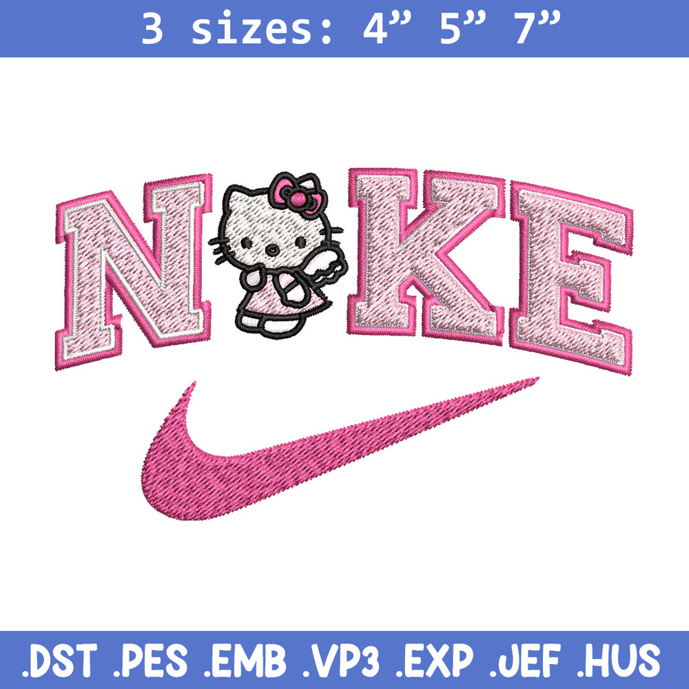 Nike kitty Embroidery Design, Hello kitty Embroidery, Nike Embroidery, Embroidery File, Logo shirt, Digital download.jpg