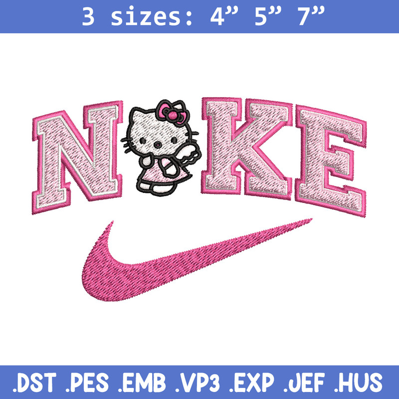 Nike kitty Embroidery Design, Hello kitty Embroidery, Nike Embroidery, Embroidery File, Logo shirt, Digital download.jpg