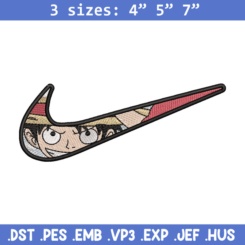 Nike luffy smile embroidery design, One piece embroidery,Nike design,Embroidery shirt, Embroidery file, Digital download.jpg