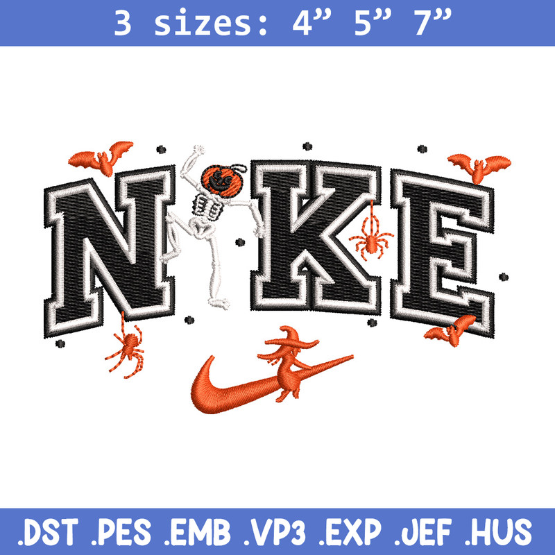Nike pumpkin embroidery design, Halloween embroidery, Nike design, Embroidery file,Embroidery shirt, Digital download.jpg