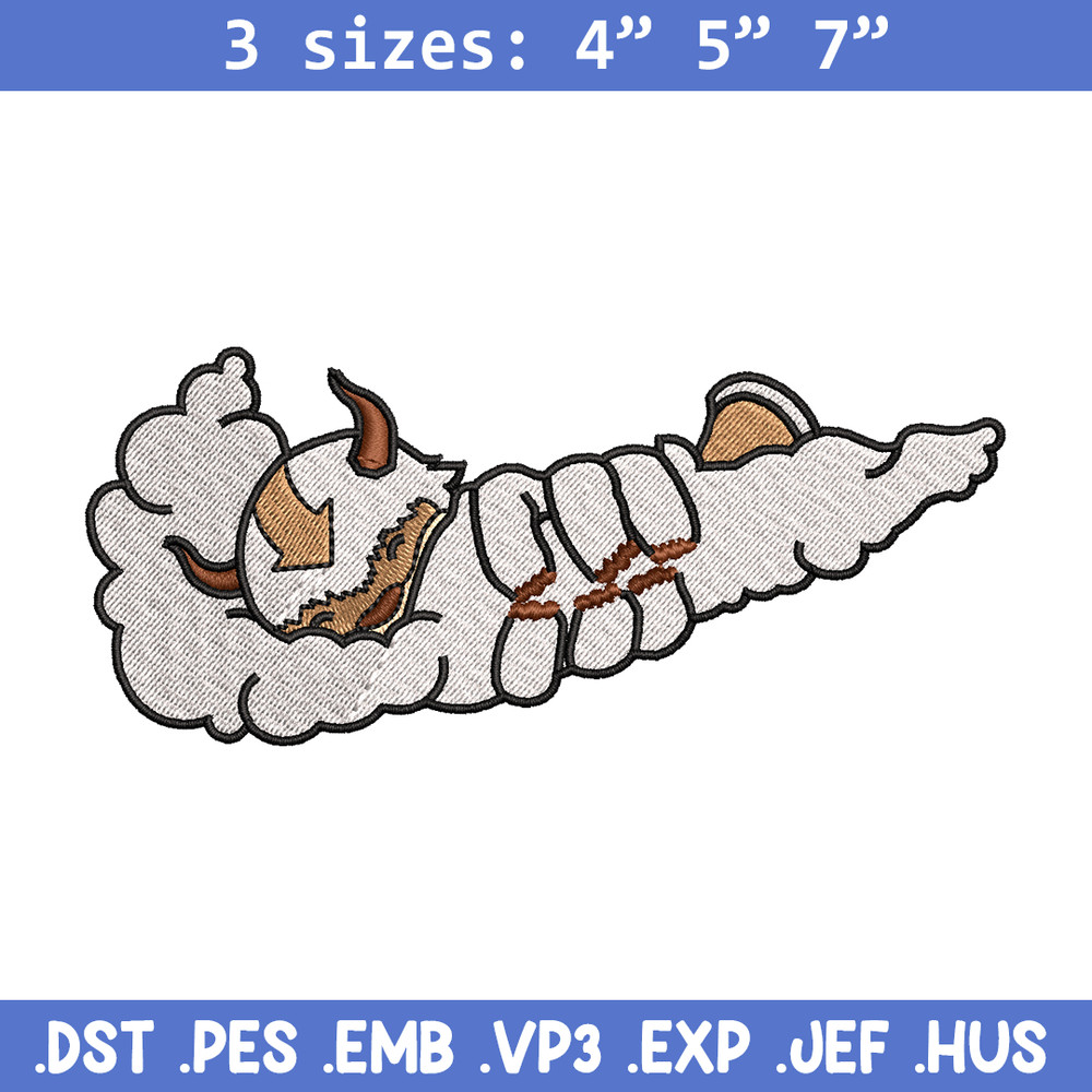 Nike x Appa embroidery design, Avatar cartoon embroidery, Nike design, cartoon design, cartoon shirt, Digital download.jpg