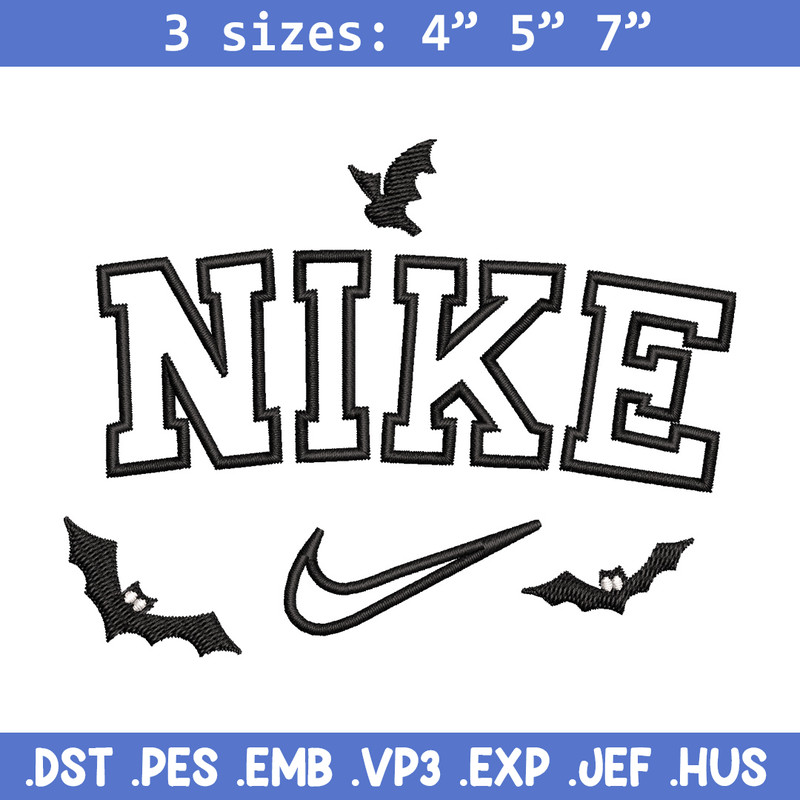 Nike x bat embroidery design, Bat embroidery, Nike design, Embroidery shirt, Embroidery file,Digital download.jpg