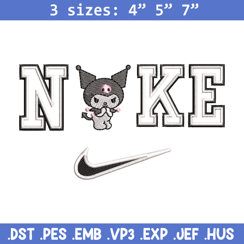Nike x kuromi embroidery design, Kuromi embroidery, Nike design, Embroidery shirt, Embroidery file,Digital download.jpg