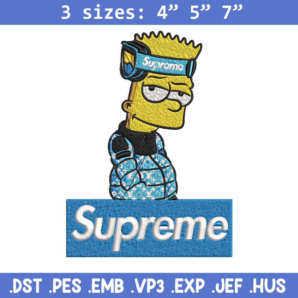 Simpson Supreme Embroidery design, Simpson Supreme Embroidery, cartoon design, Embroidery File, Instant download..jpg