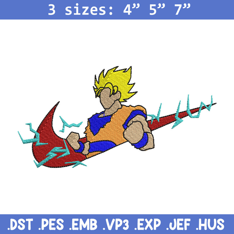 Songoku nike embroidery design, Dragon ball embroidery, Nike design, anime design, anime shirt, Digital download.jpg