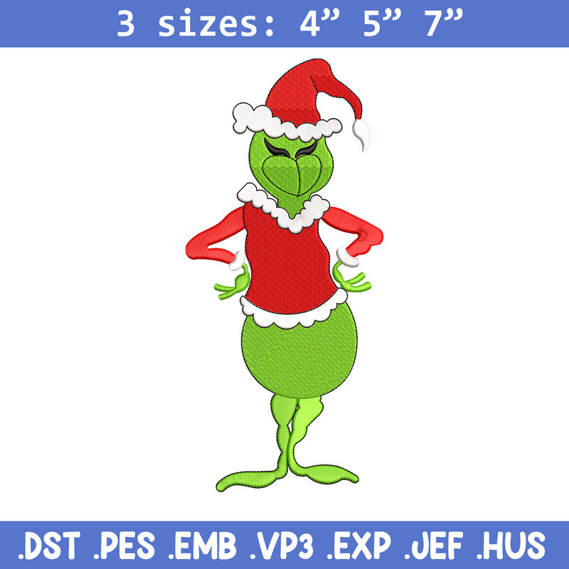 The Grinch embroidery design, Chrismas embroidery, Embroidery file, Embroidery shirt, Emb design, Digital download.jpg