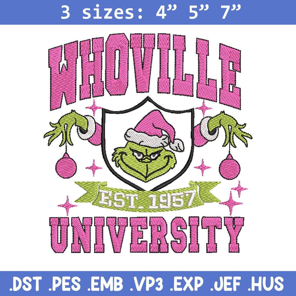 Whoville est1957 embroidery design, Grinch embroidery, Chrismas design,Embroidery shirt,Embroidery file,Digital download.jpg