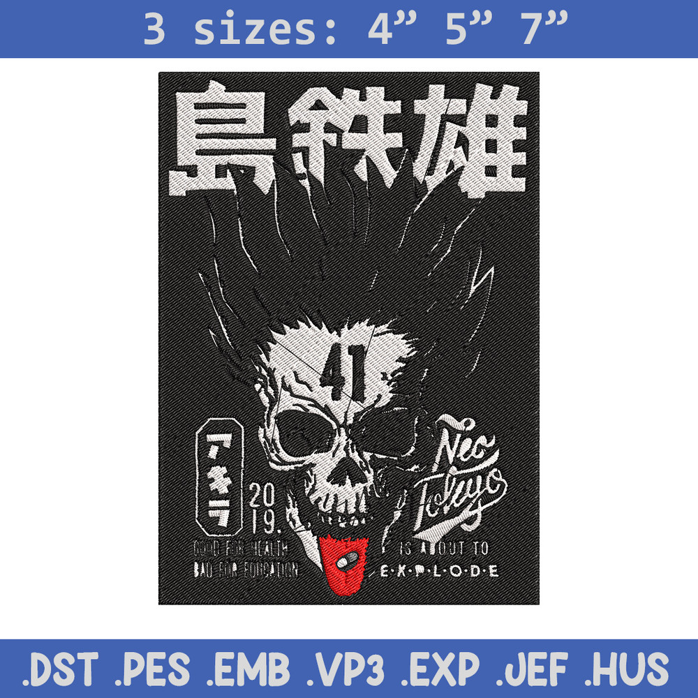 Akira 41 Poster Embroidery Design, Akira Embroidery, Embroidery File,Anime Embroidery, Anime shirt, Digital download..jpg