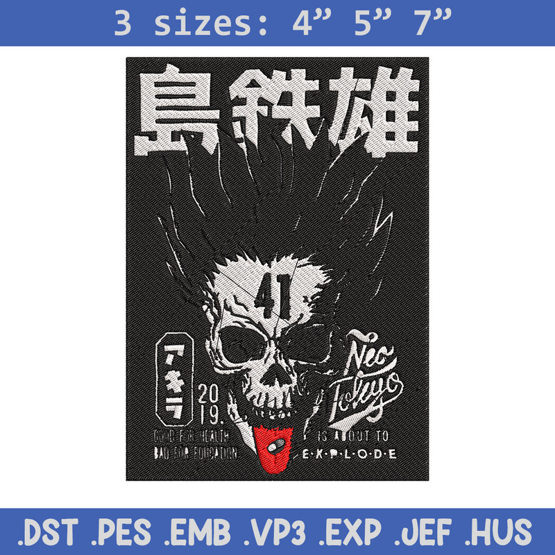 Akira 41 Poster Embroidery Design, Akira Embroidery, Embroidery File,Anime Embroidery, Anime shirt, Digital download..jpg