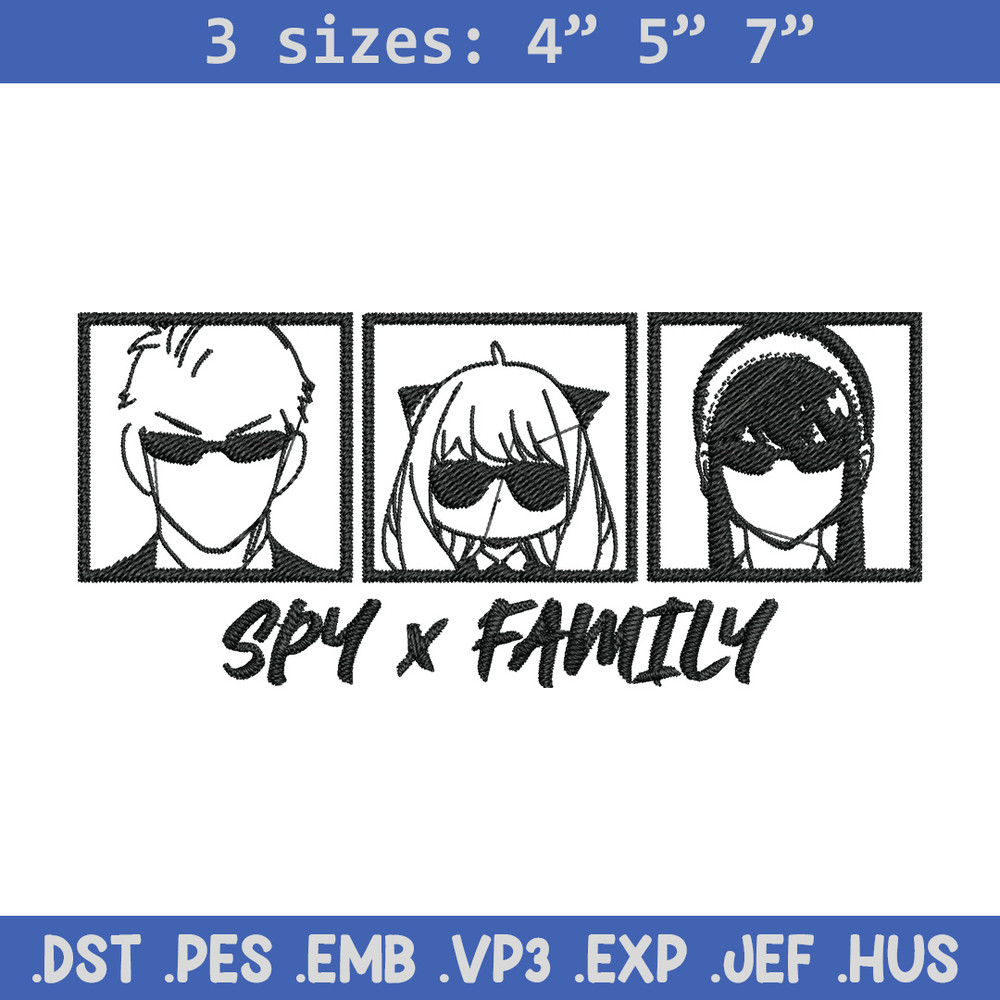 Anya family Embroidery Design, Spy x family Embroidery, Embroidery File, Nike Embroidery, Anime shirt, Digital download.jpg