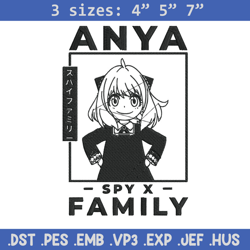 Anya poster Embroidery Design, Spy x family Embroidery, Embroidery File, Anime Embroidery, Anime shirt, Digital download.jpg