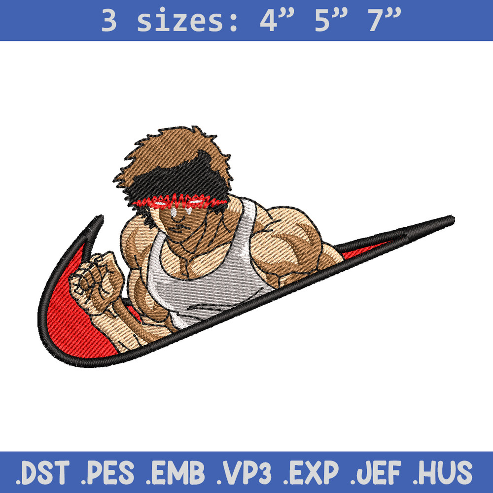 Baki angry face nike embroidery design, Baki embroidery, Nike design, anime design, anime shirt, Digital download.jpg