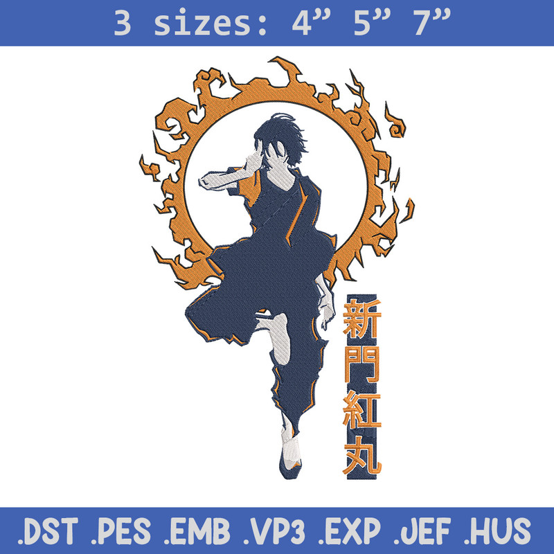 Benimaru Embroidery Design, Enen no Shouboutai Embroidery,Embroidery File,Anime Embroidery,Anime shirt,Digital download.jpg