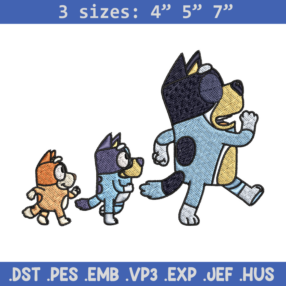 Bluey bingo and dad Embroidery, Bluey Embroidery, Embroidery File, cartoon design, cartoon shirt, Digital download..jpg