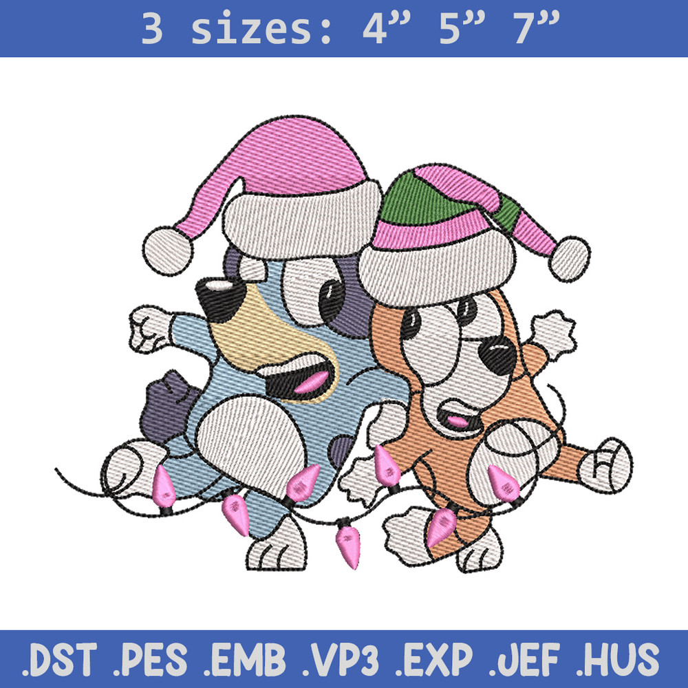 Bluey bingo embroidery design, Bluey embroidery, Chrismas design, Embroidery file, Embroidery shirt, Digital download.jpg