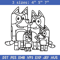 Bluey family Coloring Pages Embroidery, Bluey cartoon Embroidery, Embroidery File, cartoon design, Digital download..jpg