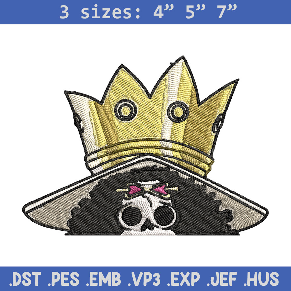 Brook Peeker Embroidery Design, One piece Embroidery, Embroidery File, Anime Embroidery, Anime shirt, Digital download..jpg