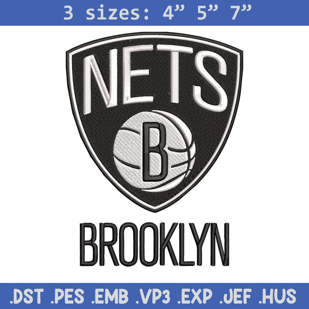 Brooklyn Nets logo embroidery design,NBA embroidery,Sport embroidery, Logo sport embroidery, Embroidery design..jpg