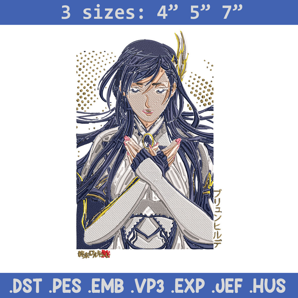 Brunhilde poster Embroidery Design, Ragnarok Embroidery, Embroidery File, Anime Embroidery, Anime shirt,Digital download.jpg