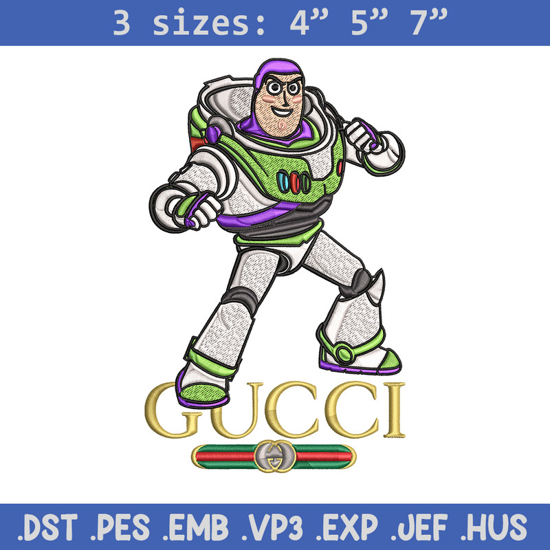 Buzz lightyear Gucci Embroidery design, Buzz lightyear Embroidery, cartoon design, Embroidery File, Instant download..jpg
