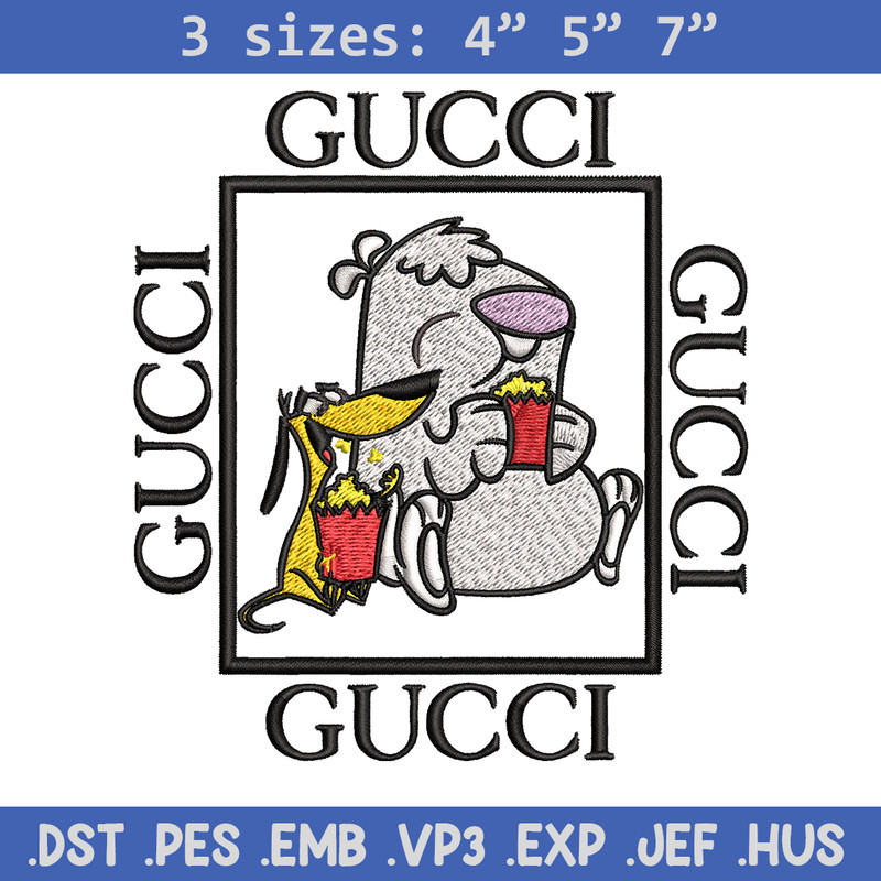 Cartoon Gucci Embroidery design, Cartoon Gucci Embroidery, cartoon design, Embroidery File, Gucci logo, Instant download.jpg