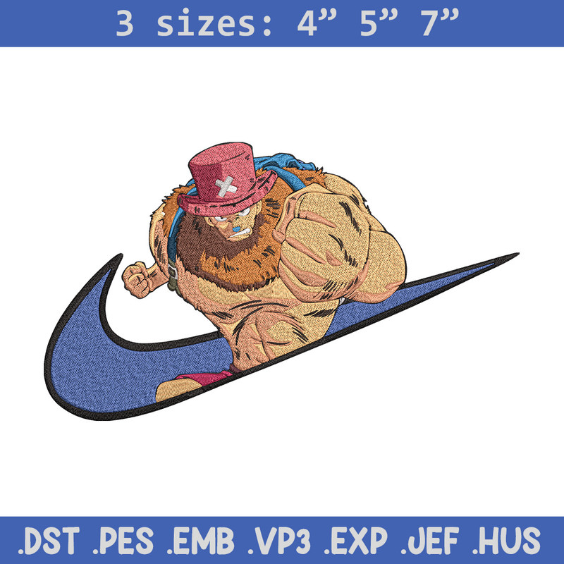 Choper x nike Embroidery Design, One piece Embroidery, Embroidery File, Nike Embroidery, Anime shirt, Digital download.jpg
