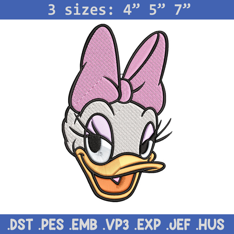 Daisy Duck Embroidery Design, Disney Embroidery, Embroidery design, cartoon shirt, Embroidery File, Digital download..jpg