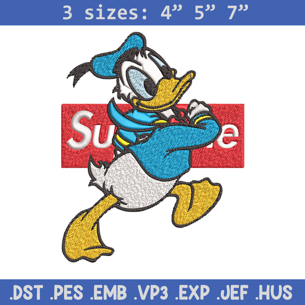Daisy Duck Supreme Embroidery design, Disney Embroidery, cartoon design, Embroidery File, Disney shirt, Instant download.jpg
