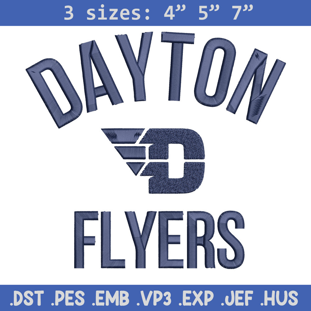 Dayton Flyers logo embroidery design, Basketball embroidery, Sport embroidery, logo sport embroidery, Embroidery design.jpg