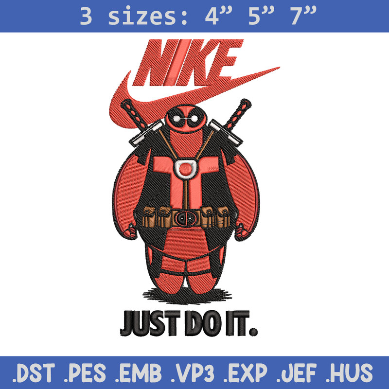 Deadpool funny Nike Embroidery design, Deadpool funny Embroidery, Nike design, Embroidery file, Instant download.jpg