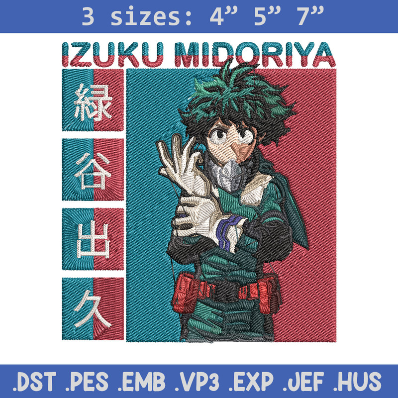 Deku Poster Embroidery Design, Mha Embroidery, Embroidery File, Anime Embroidery,Anime shirt, Digital download.jpg