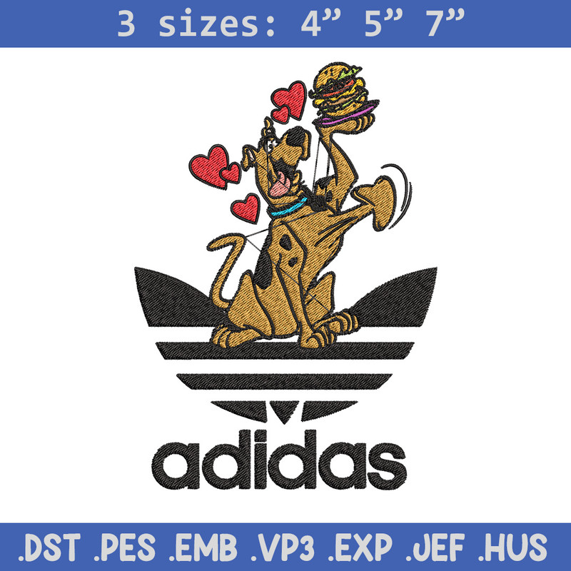Dog love adidas Embroidery Design, Adidas Embroidery, Embroidery File, Brand Embroidery, Logo shirt, Digital download.jpg