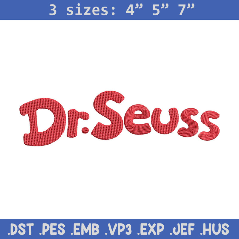Dr seuss logo Embroidery Design, Dr seuss Embroidery, Embroidery File, Embroidery design, Digital download..jpg