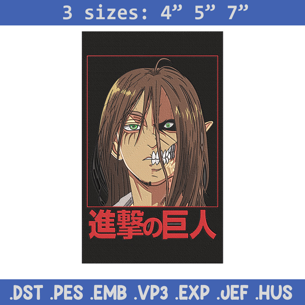 Eren form Embroidery Design, Aot Embroidery,Embroidery File, Anime Embroidery,Anime shirt,Digital download.jpg